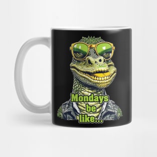 Crocodile Mondays Be Like Vector Sticker - Funny Hangover Style Mug